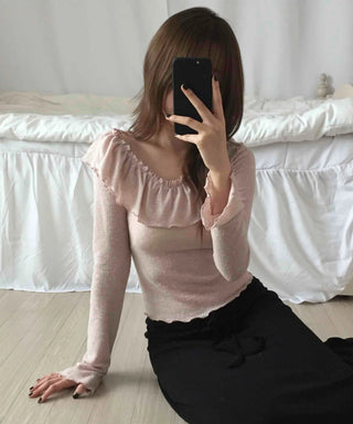 Feminine Frill Long Sleeve T-shirt