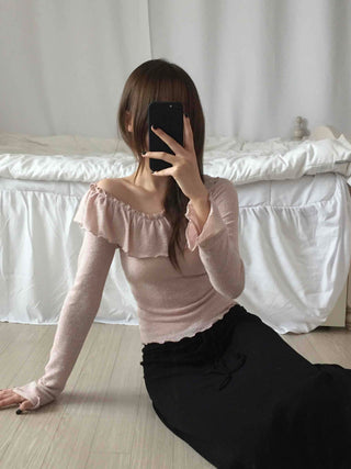 Feminine Frill Long Sleeve T-shirt