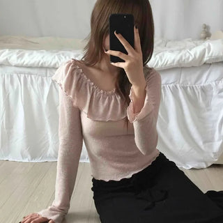 Feminine Frill Long Sleeve T-shirt