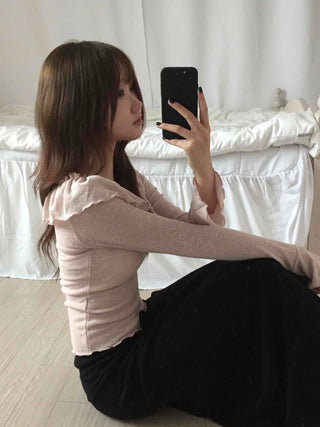 Feminine Frill Long Sleeve T-shirt