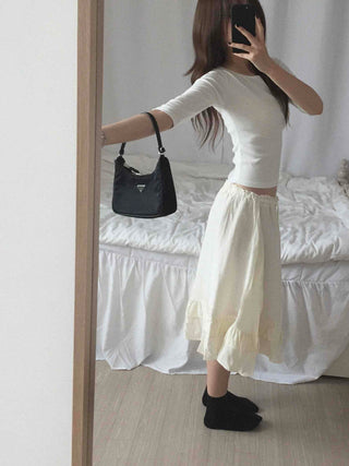 Natural Plain 3/4 Sleeve Long-Sleeve T-Shirt