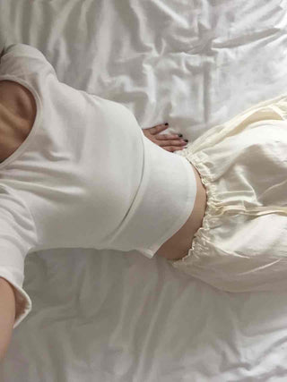 Natural Plain 3/4 Sleeve Long-Sleeve T-Shirt