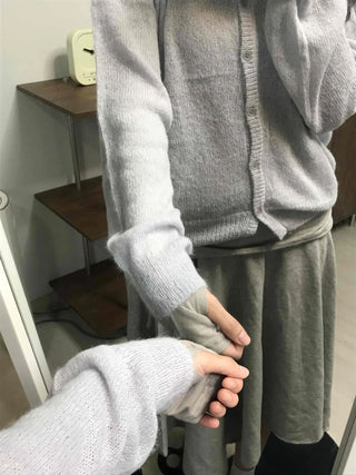 Daily Deep V-Neck Wool/Wool Alpaca Cardigan