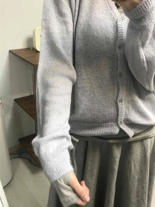 Daily Deep V-Neck Wool/Wool Alpaca Cardigan