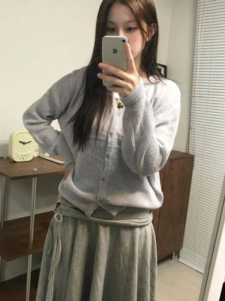 Daily Deep V-Neck Wool/Wool Alpaca Cardigan