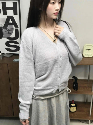 Daily Deep V-Neck Wool/Wool Alpaca Cardigan