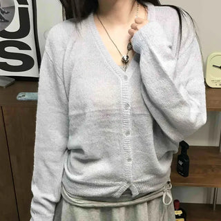 Daily Deep V-Neck Wool/Wool Alpaca Cardigan