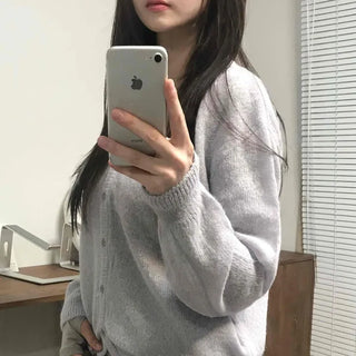 Daily Deep V-Neck Wool/Wool Alpaca Cardigan
