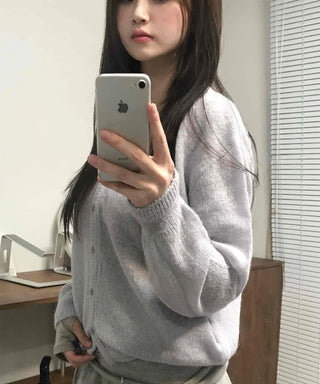 Daily Deep V-Neck Wool/Wool Alpaca Cardigan