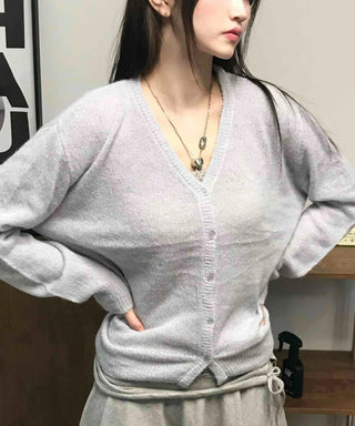 Daily Deep V-Neck Wool/Wool Alpaca Cardigan