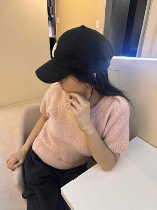 Essential U-Neck Puff Loose Fit Knit