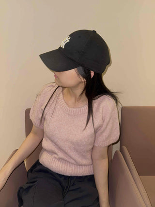 Essential U-Neck Puff Loose Fit Knit