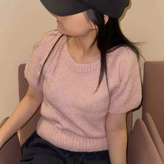 Essential U-Neck Puff Loose Fit Knit