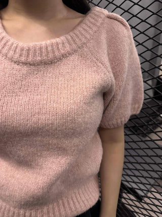 Essential U-Neck Puff Loose Fit Knit