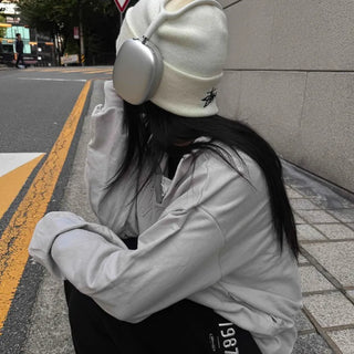 Patch Cotton Loose Fit Zip-up