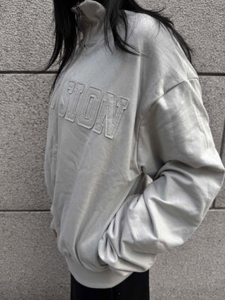 Patch Cotton Loose Fit Zip-up