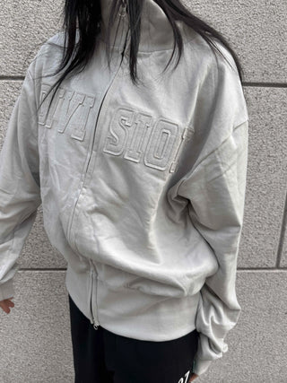 Patch Cotton Loose Fit Zip-up