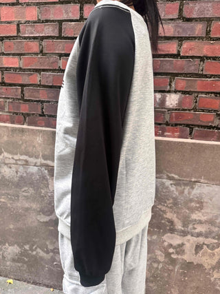 Casual Raglan Off-Sleeve Sweatshirt