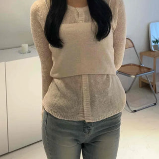 Clean Spring/Autumn Cardigan Bustier Set