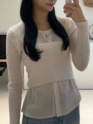 Clean Spring/Autumn Cardigan Bustier Set