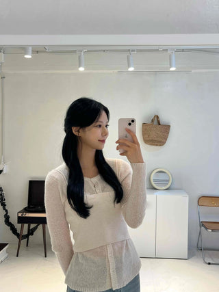Clean Spring/Autumn Cardigan Bustier Set