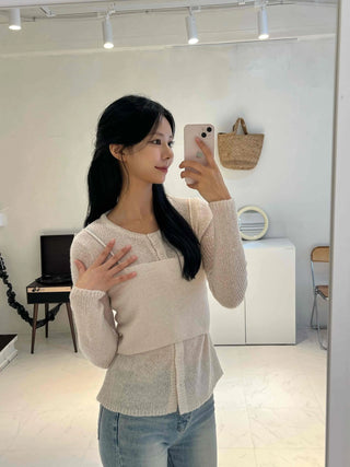 Clean Spring/Autumn Cardigan Bustier Set