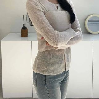 Clean Spring/Autumn Cardigan Bustier Set