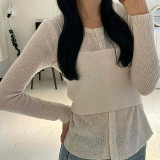 Clean Spring/Autumn Cardigan Bustier Set