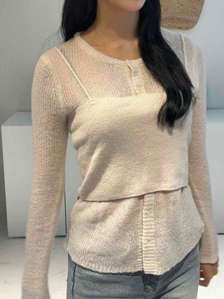 Clean Spring/Autumn Cardigan Bustier Set