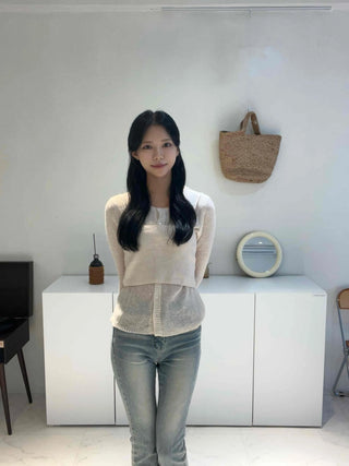 Clean Spring/Autumn Cardigan Bustier Set