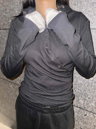 Street Snap Hoodie Long Sleeve T-shirt