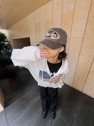 Basic American Plain Zip-up Hoodie