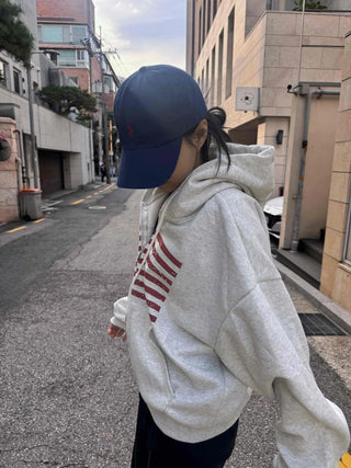 Basic American Plain Zip-up Hoodie