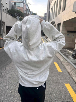 Basic American Plain Zip-up Hoodie
