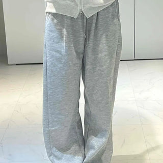 Effortless American Flag Plain Cotton Long Pants
