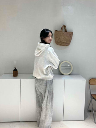 Effortless American Flag Plain Cotton Long Pants