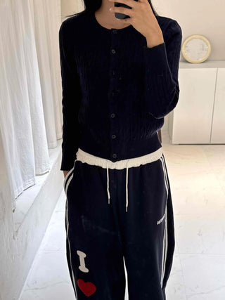 Comfort Polo Viscose Round Neck Cardigan