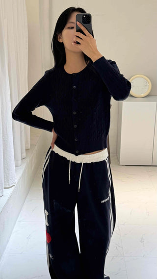 Comfort Polo Viscose Round Neck Cardigan