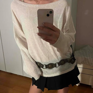 Sweet Mood Wool/Wool Alpaca Boat Neck Knit
