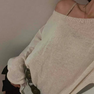 Sweet Mood Wool/Wool Alpaca Boat Neck Knit