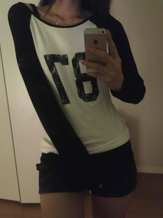 Effortless Chic Raglan Cotton Basic Long-Sleeve T-Shirt