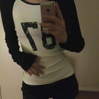 Effortless Chic Raglan Cotton Basic Long-Sleeve T-Shirt