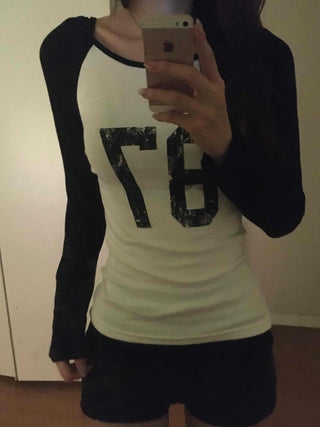 Effortless Chic Raglan Cotton Basic Long-Sleeve T-Shirt