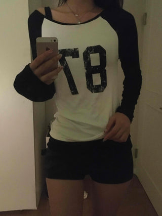 Effortless Chic Raglan Cotton Basic Long-Sleeve T-Shirt
