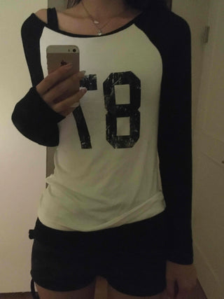 Effortless Chic Raglan Cotton Basic Long-Sleeve T-Shirt