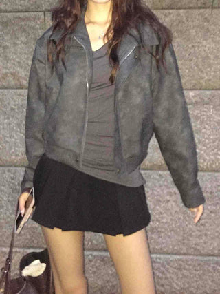 Feminine Geek Chic Pleated Basic Mini Skirt