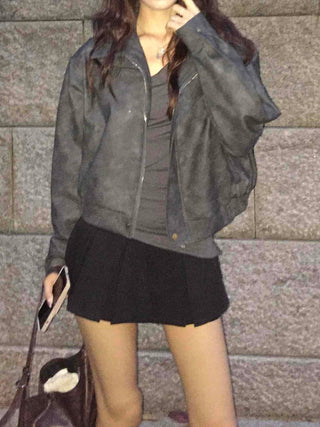 Feminine Geek Chic Pleated Basic Mini Skirt