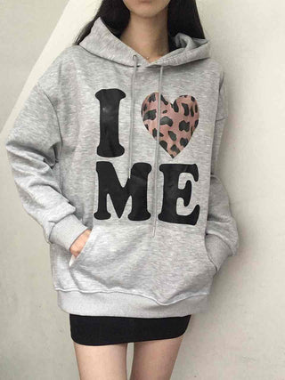 Kitsch Lettering Leopard Hoodie