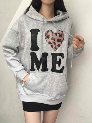 Kitsch Lettering Leopard Hoodie