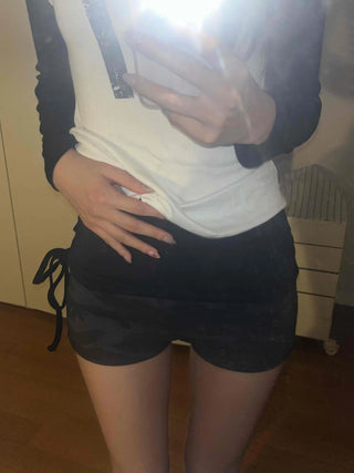 Simple Trendy Camo Color Block Shorts